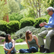 Roger Wilkins with George Mason University students in 2006 (George Mason University)